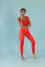 Flexi Lexi Fitness Red Stretchy Yoga Pants Leggings Hello Girlfriend