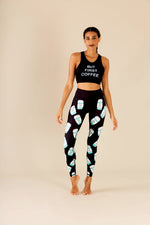Flexi Lexi Fitness But First Coffee Stretchy Yoga Pants Leggings