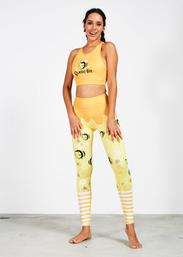 Flexi Lexi Fitness Queen Bee Recycled Polyester High Waist Yoga Pants –  azneo